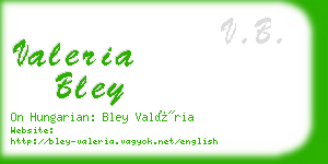 valeria bley business card